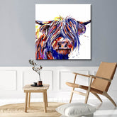 Painting by Numbers Colored Highland Highland Cow Shipping from DE